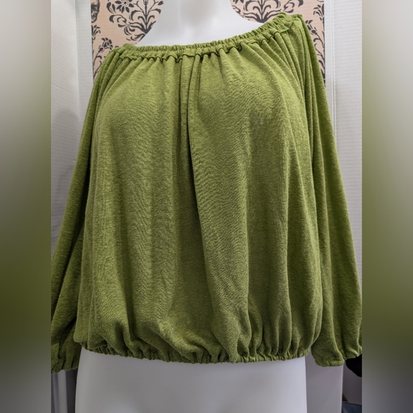 Max Studio Green Blouse Elegant Top - Picture 5 of 7